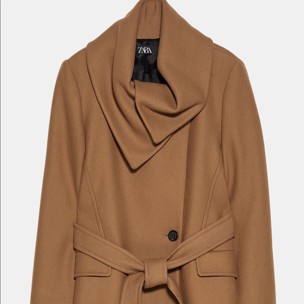 **SOLD** Coat with Wrap Collar - Picture 5 of 8